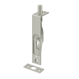 Deltana 4-Inch Flush Bolt for Double Doors with Square Corners