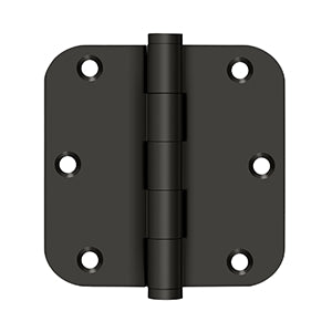 Deltana Solid Brass 3-1/2 x 3-1/2 x 5/8 Radius Decorative Hinges