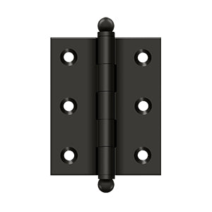 Deltana Decorative Cabinet and Door Hinge with 2-1/2 x 2 Dimensions and Ball Tips