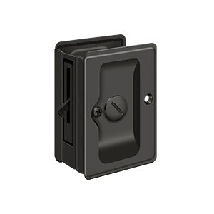 Deltana High - Definition Adjustable Pocket Privacy Lock for Sliding Doors, Measuring 3 - 1/4 x 2 - 1/4 Inches