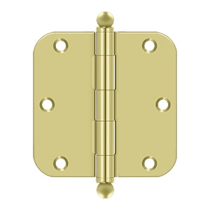 Deltana Interior Decorative Steel Radius Hinge with Ball Tips, Measuring 3-1/2 x 3-1/2 x 5/8