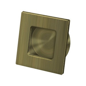 Deltana 2-3/4 x 2-3/4 Square Solid Brass Flush Pull for Stylish Interiors