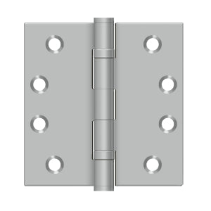 Deltana Residential 4 x 4 Square Door Hinge in Brushed Stainless Finish
