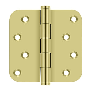 Deltana Solid Brass 4 x 4 x 5/8 Radius Zig-Zag Hinge for Residential and Commercial Use