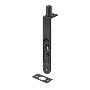 Deltana 6-Inch Solid Brass Round Flush Bolt for Double Doors