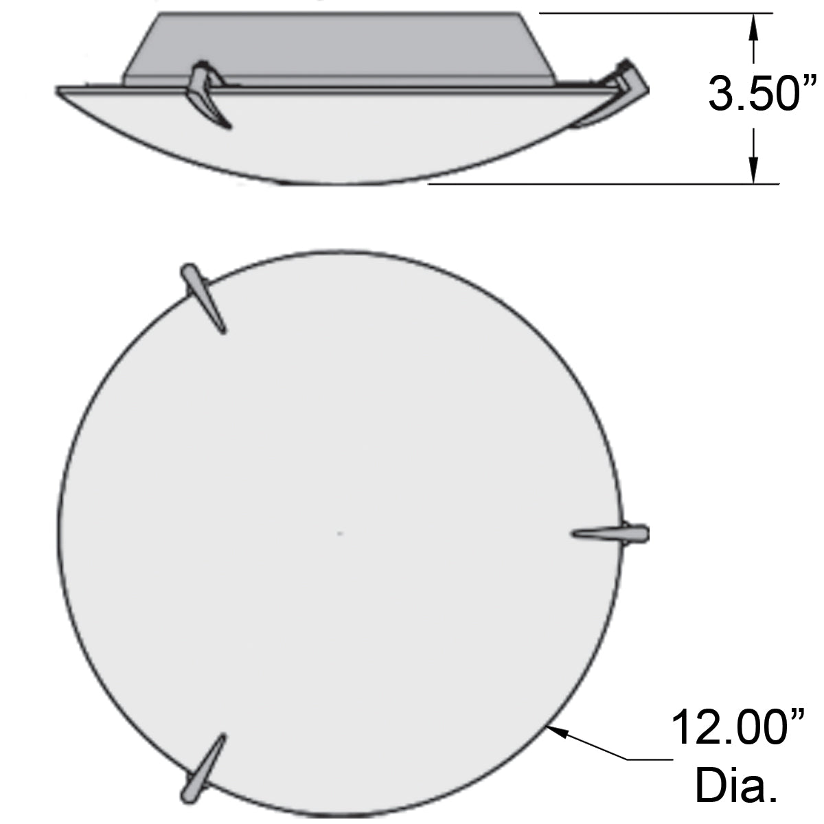 Access Lighting Zenon Flush Mount Fixture in Sleek Brushed Steel