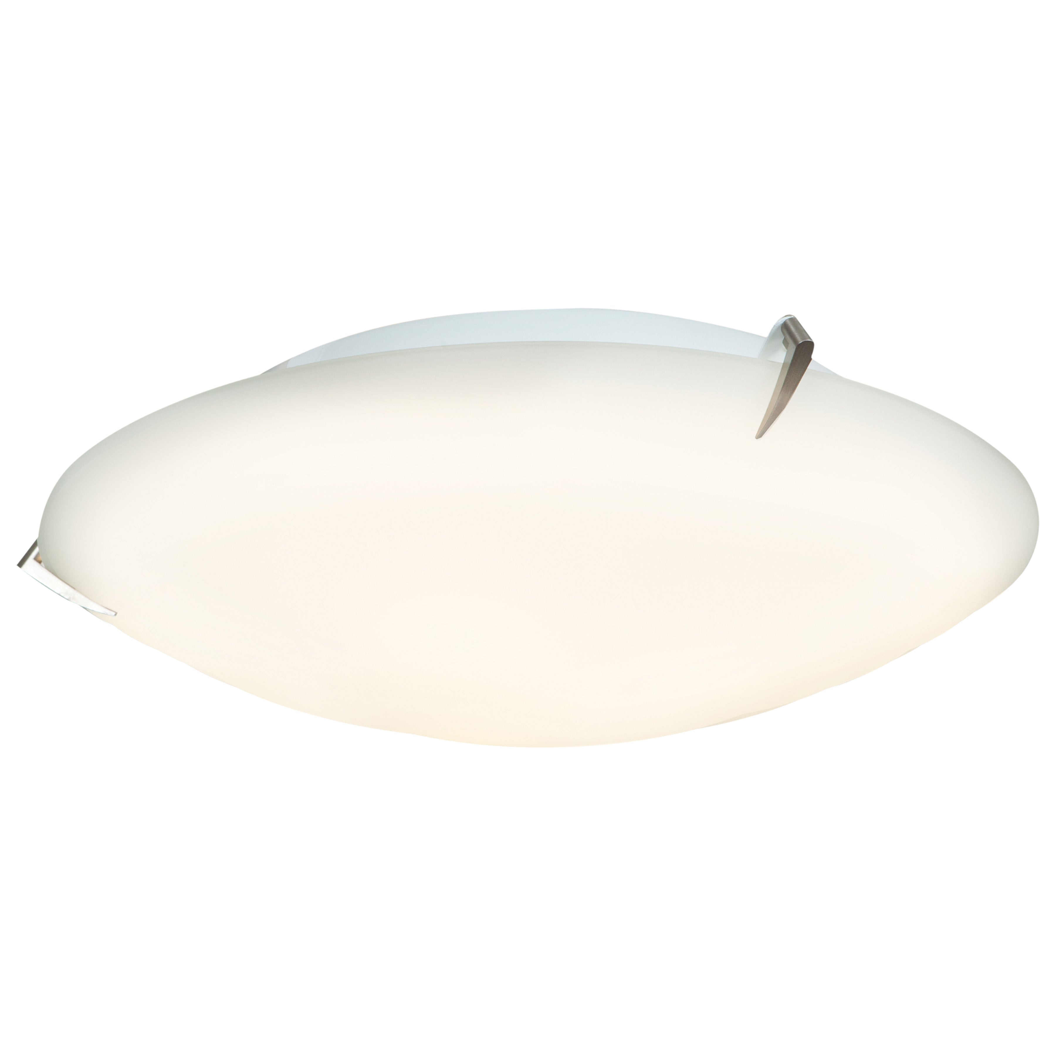 Access Lighting Zenon Flush Mount Fixture in Sleek Brushed Steel