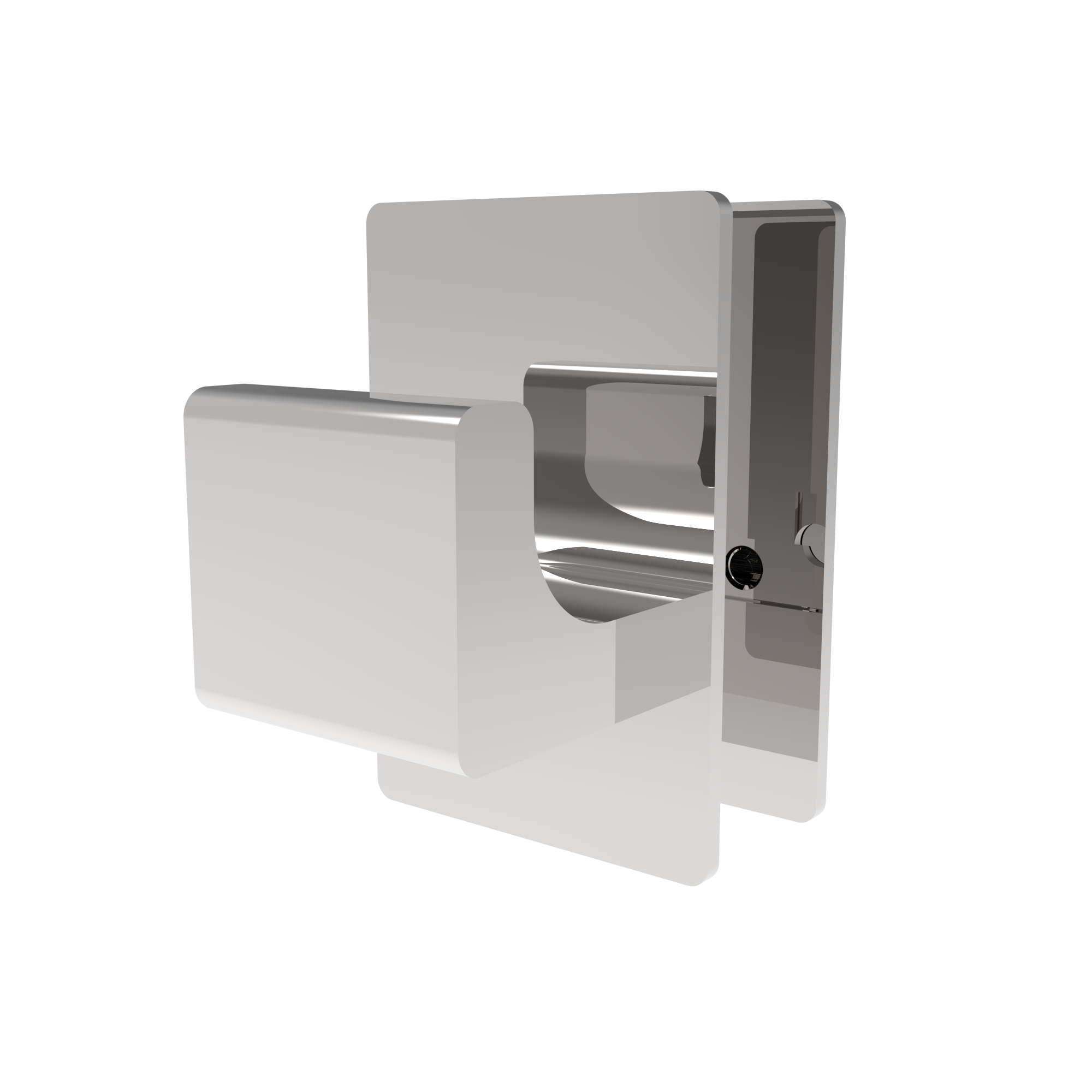 Italian-Made Amba Quadro Stainless Steel Bathrobe Hanger with Brushed/Polished Finish