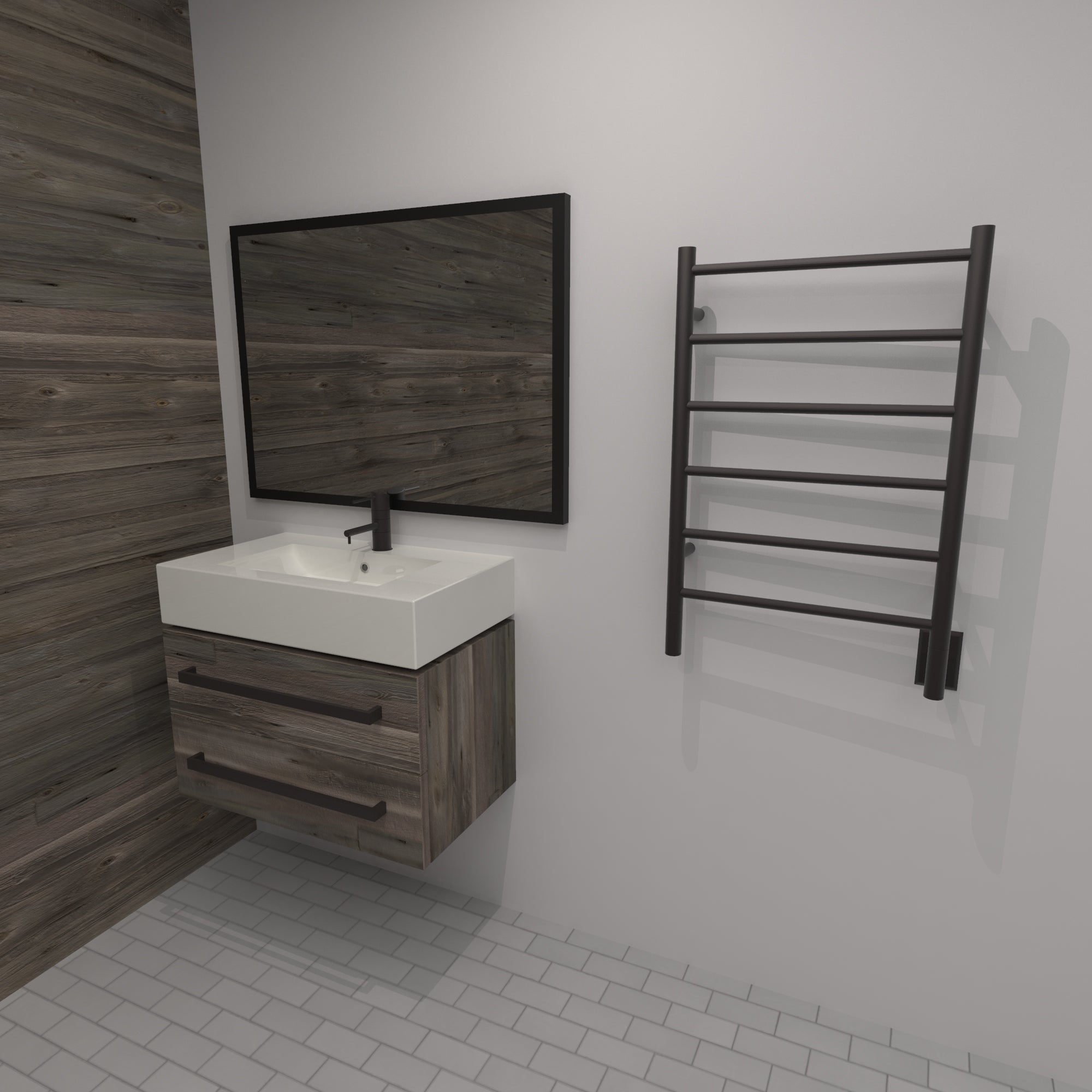Amba Jeeves Model J Premium Straight 6 - Bar Electrically Hard - Wired Towel and Delicate Drying Rack