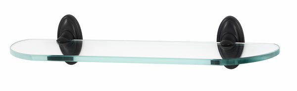 Alno Classic Traditional Style Bathroom Glass Shelf with Brackets Measuring 18 Inches