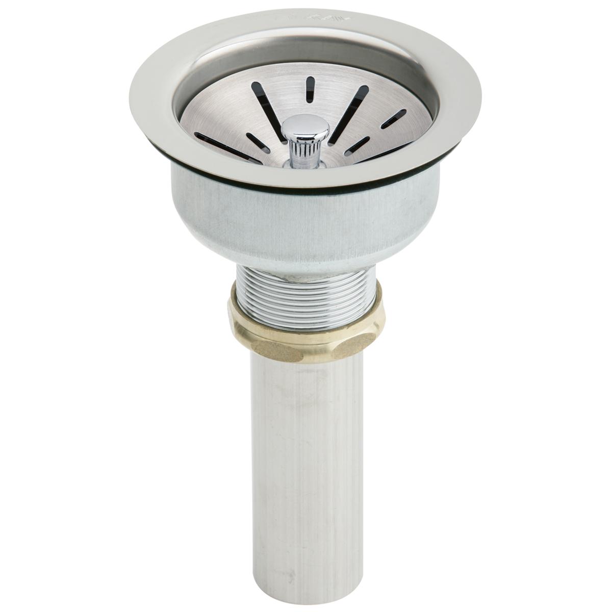 Elkay High - Quality 3 - 1/2 Inch Drain Fitting Comprising Type 304 Body Strainer Basket and Tailpiece for Kitchen Sinks