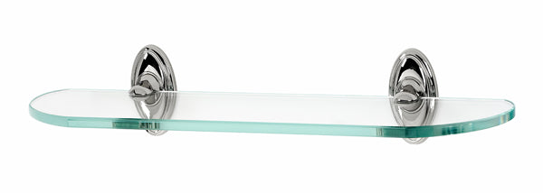 Alno Classic Traditional Style Bathroom Glass Shelf with Brackets Measuring 18 Inches