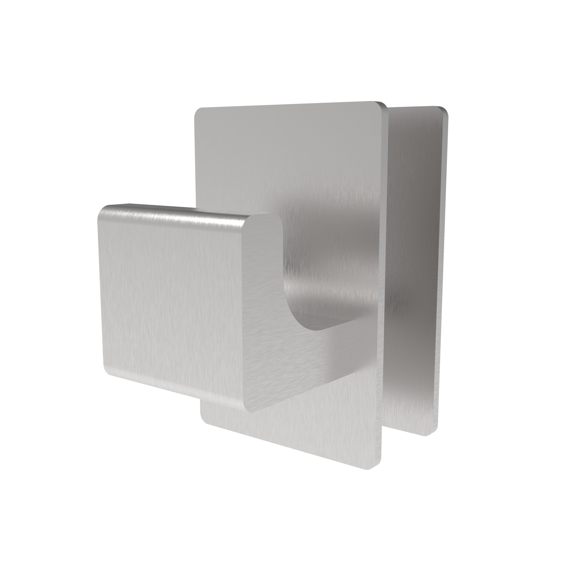 Italian-Made Amba Quadro Stainless Steel Bathrobe Hanger with Brushed/Polished Finish