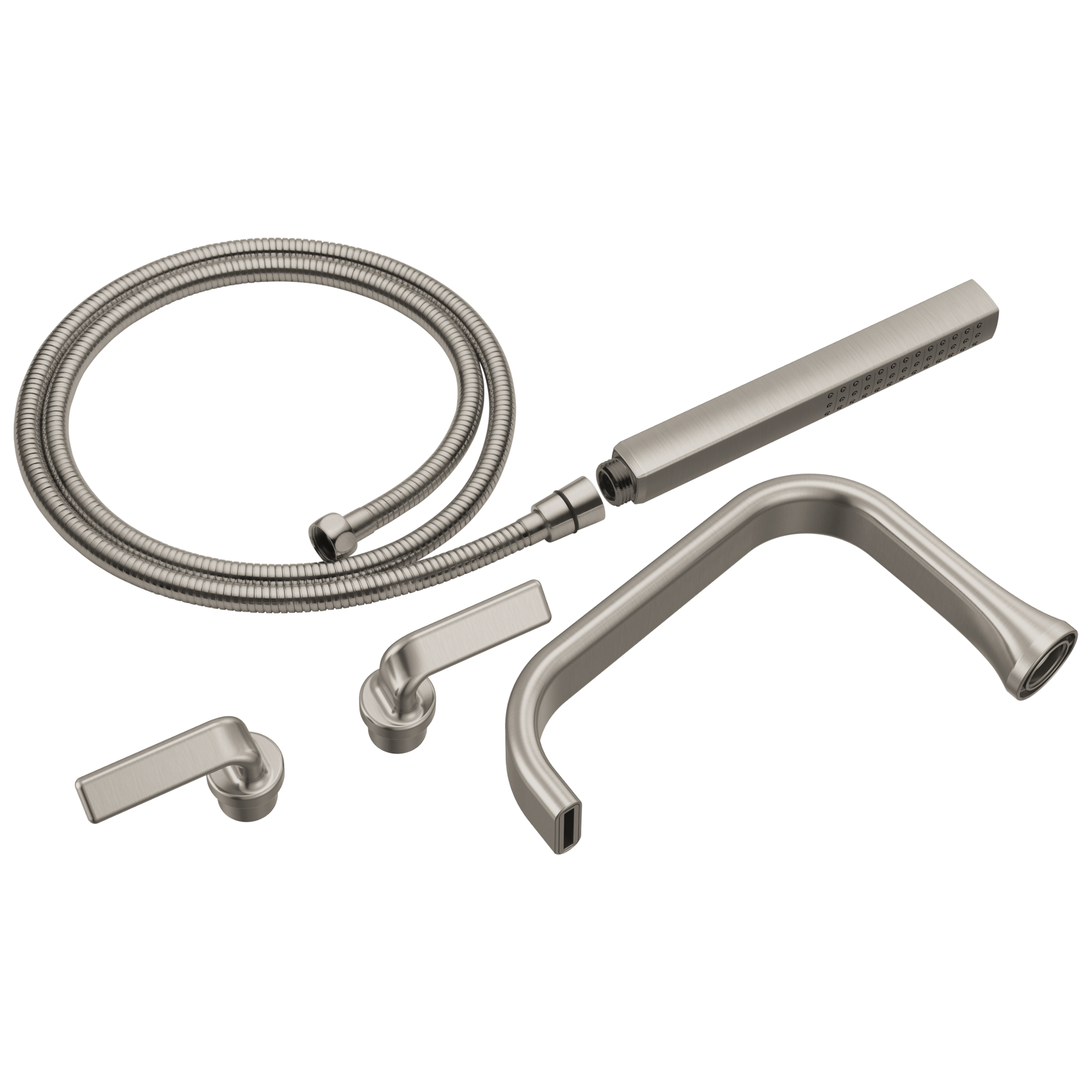 Brizo Allaria Two-Handle Tub Filler Trim Kit Featuring Twist Lever Handles for Luxury Bathroom Upgrades