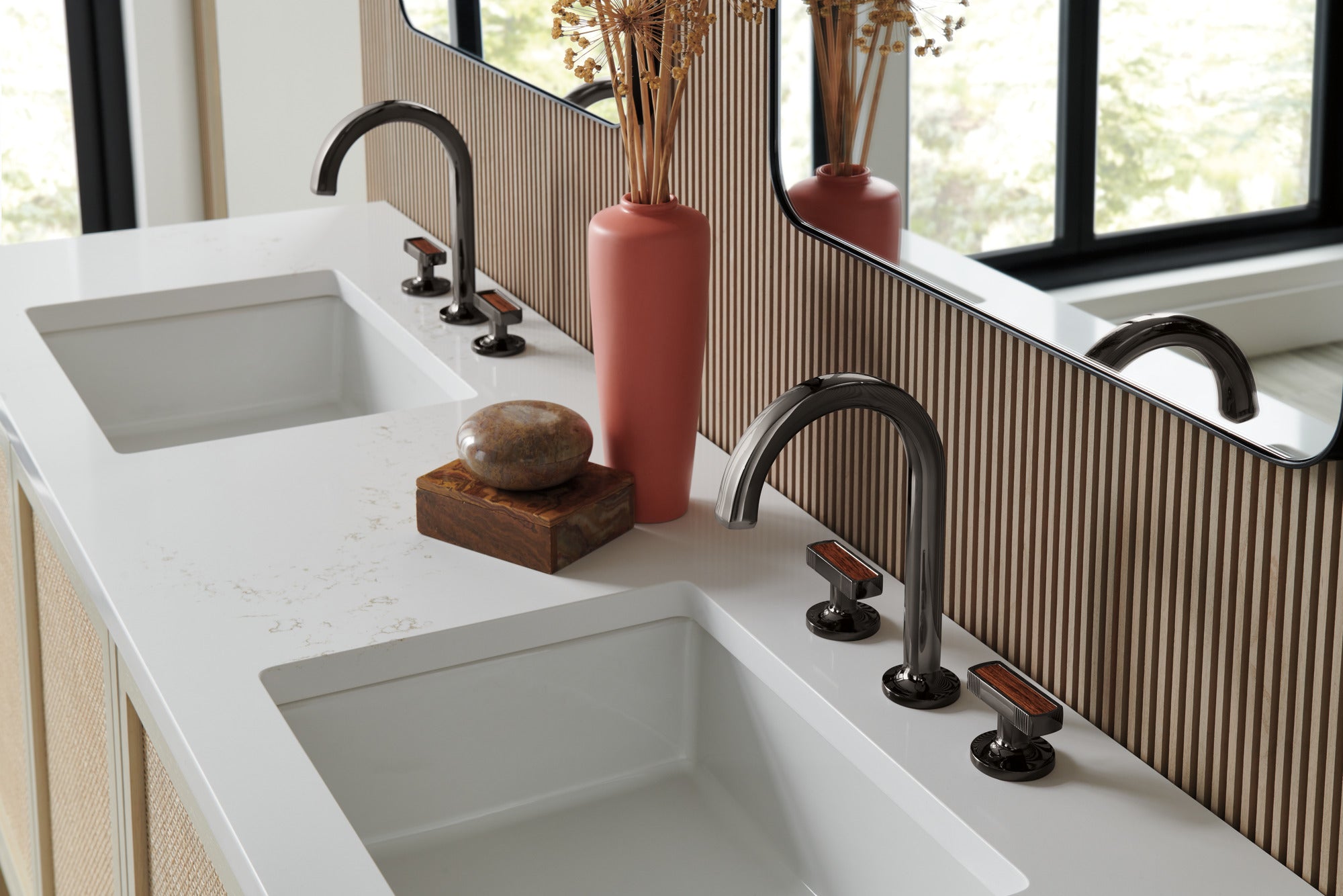 Brizo Kintsu 1.5 GPM Widespread Lavatory Faucet with Arc Spout (Handleless)