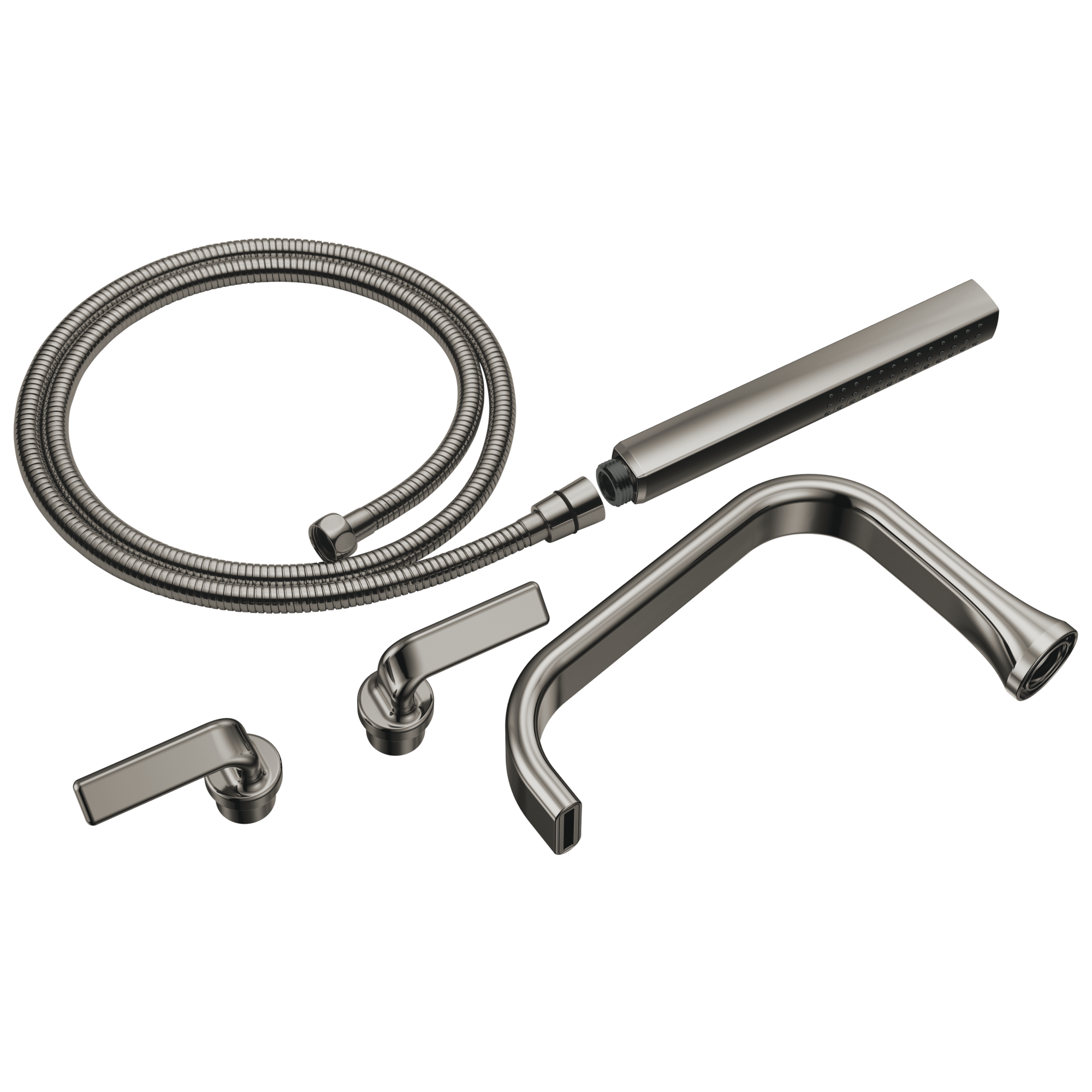 Brizo Allaria Two-Handle Tub Filler Trim Kit Featuring Twist Lever Handles for Luxury Bathroom Upgrades