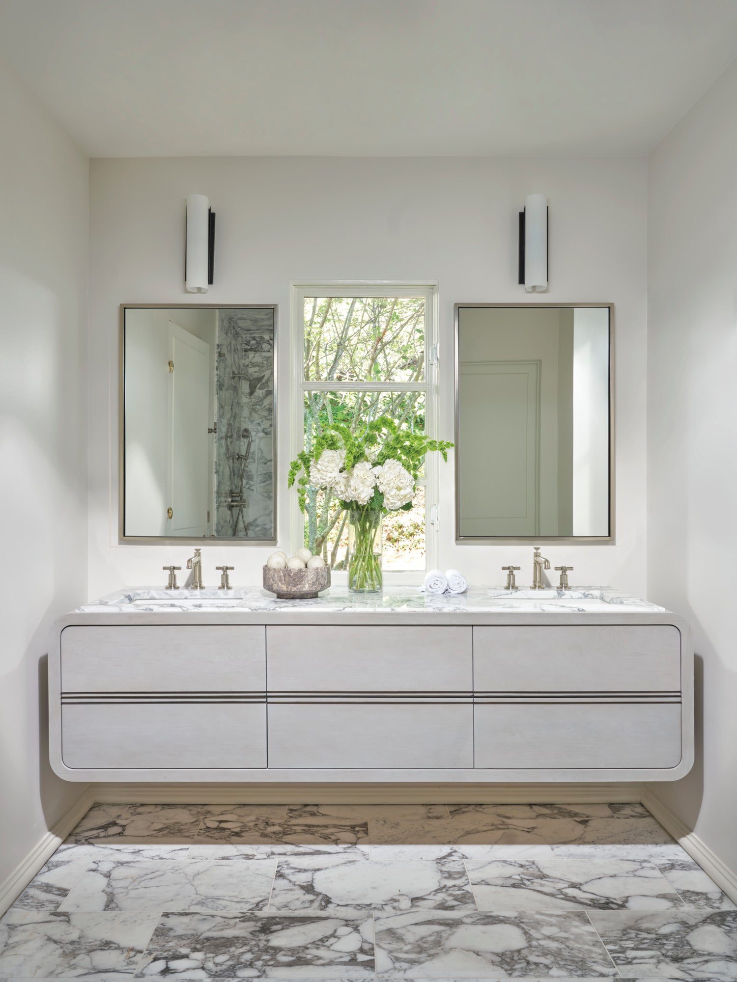 Brizo Invari 1.5 GPM Widespread Lavatory Faucet with Column Spout - Handles Sold Separately