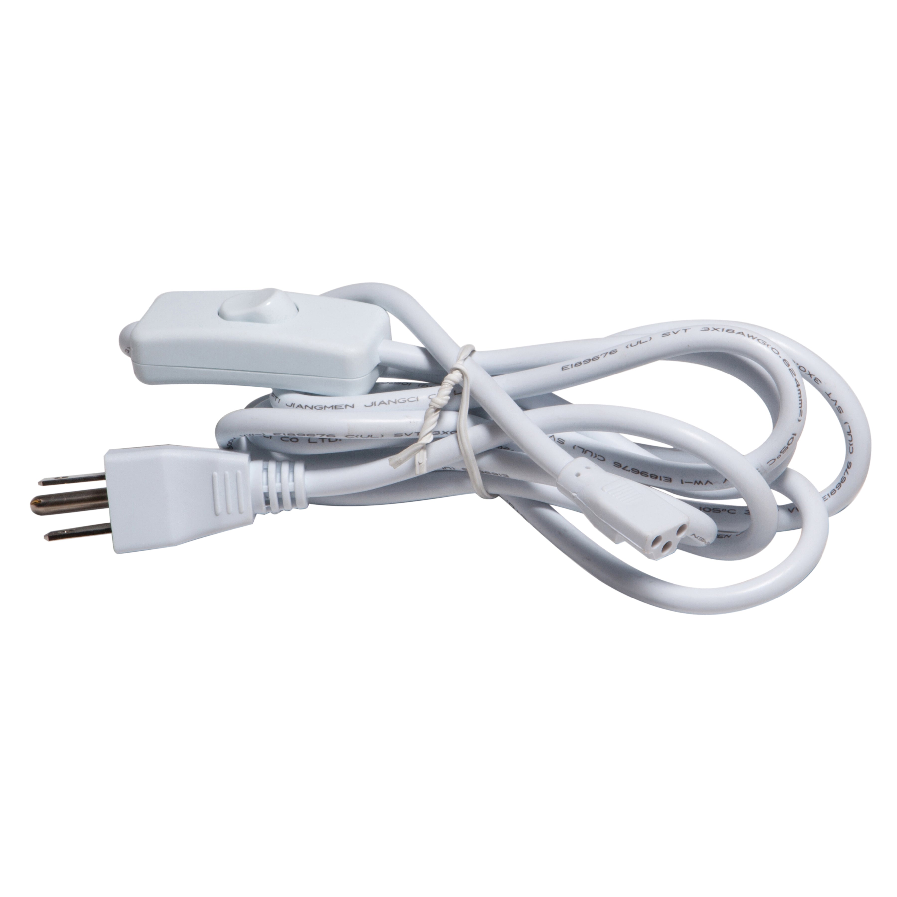 Access Lighting White InteLED 6 - foot Power Cord with Plug and In - Line Switch for Lighting Fixtures