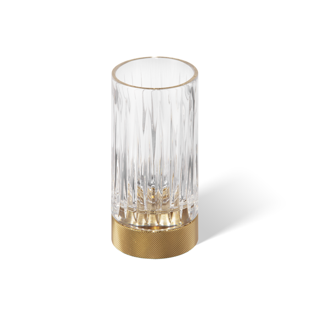 Decorative Edged Club Tumbler Crafted from Premium KRISTALL Glass for Bathroom