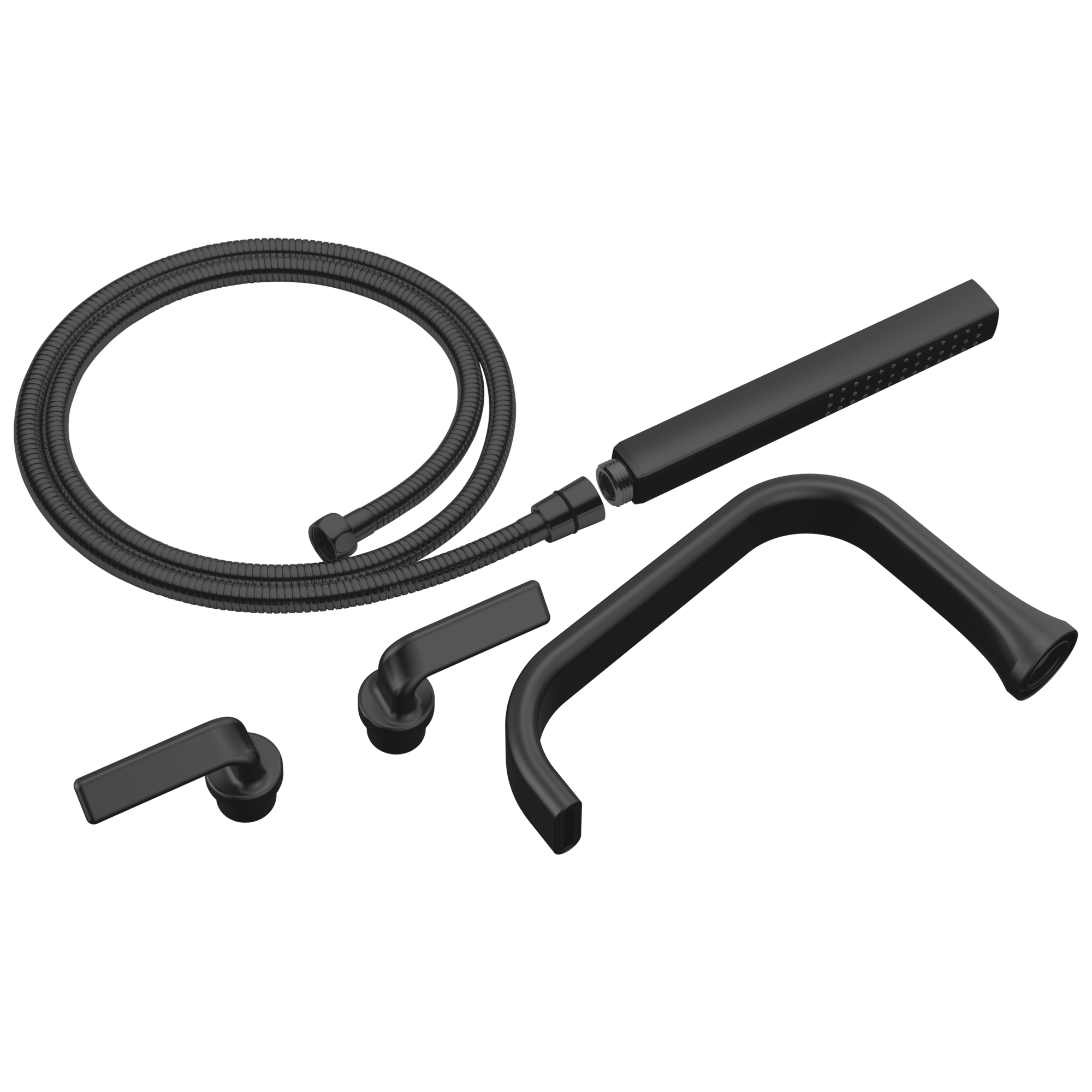 Brizo Allaria Two-Handle Tub Filler Trim Kit Featuring Twist Lever Handles for Luxury Bathroom Upgrades