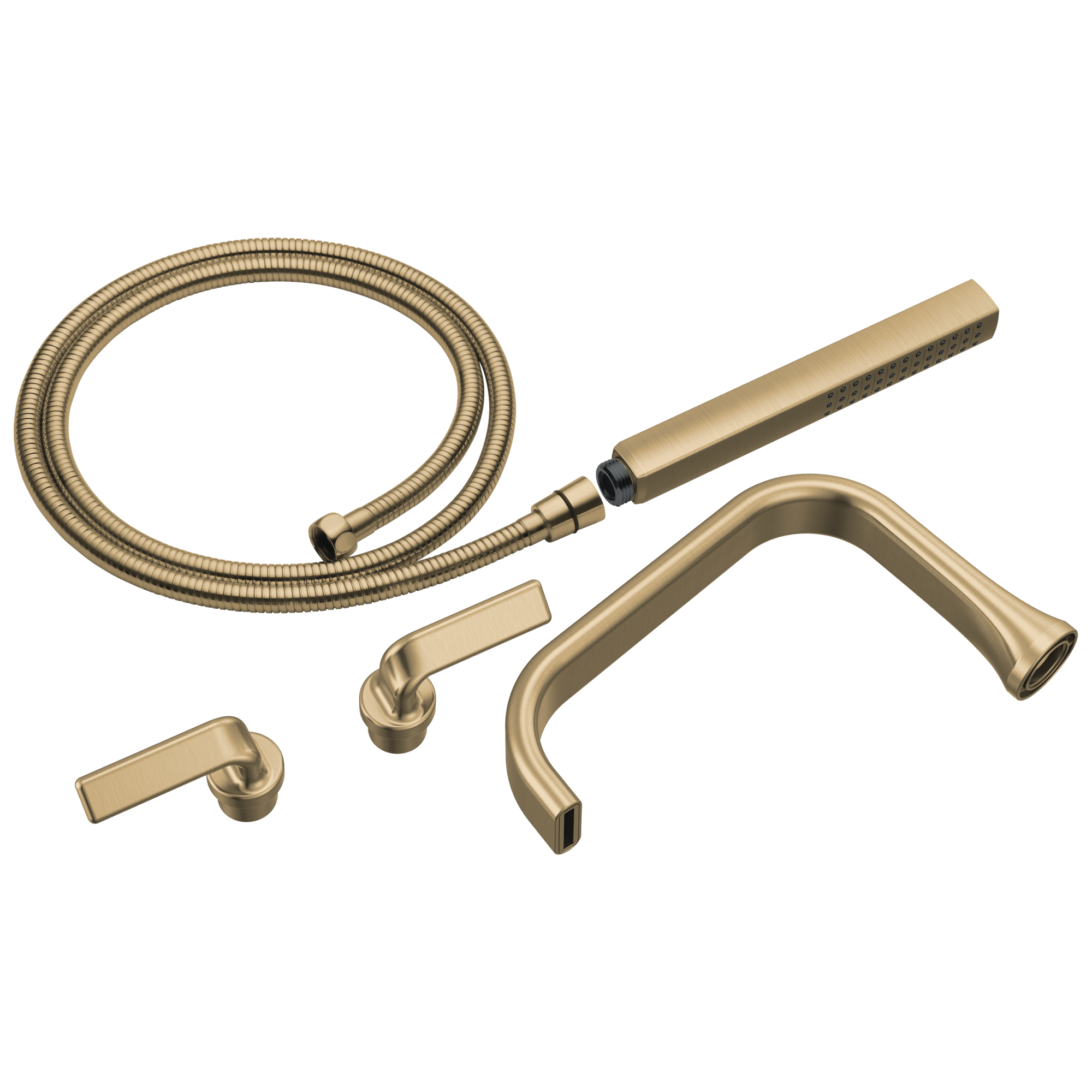Brizo Allaria Two-Handle Tub Filler Trim Kit Featuring Twist Lever Handles for Luxury Bathroom Upgrades