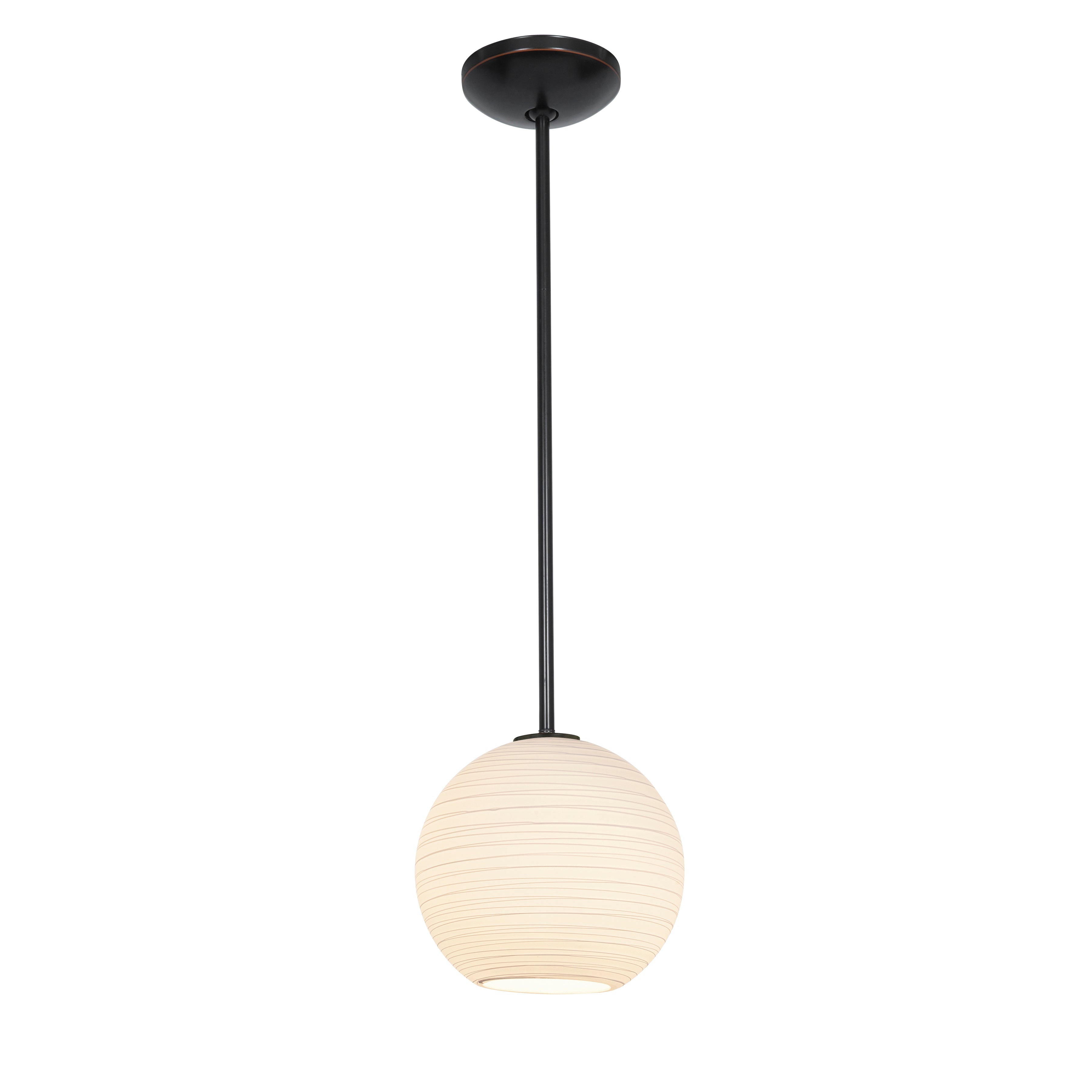 Access Lighting Medium-Sized 1-Light Japanese Lantern Pendant in Elegant Oil Rubbed Bronze