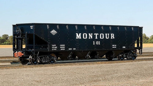 ScaleTrains Classic HO Scale 40-Foot 70-Ton 4-Bay Open Hopper Model Kit - Montour #136