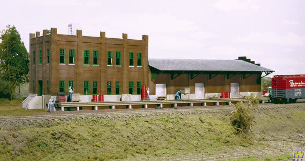 HO Scale Walthers Water Street Freight Terminal Model Kit - Cornerstone Part Number 933 - 3009 for Railway Scenery