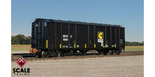 N Scale ScaleTrains 5750 Carbon Black Covered Hopper Witco/WITX #5861